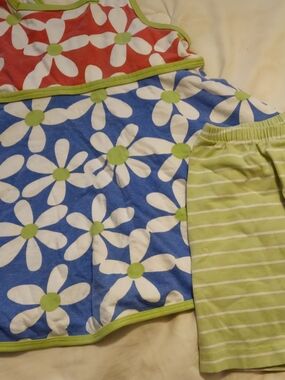 Chez Ami By Patsy Aiken Floral Play Set Blue & Green Girls 4t
